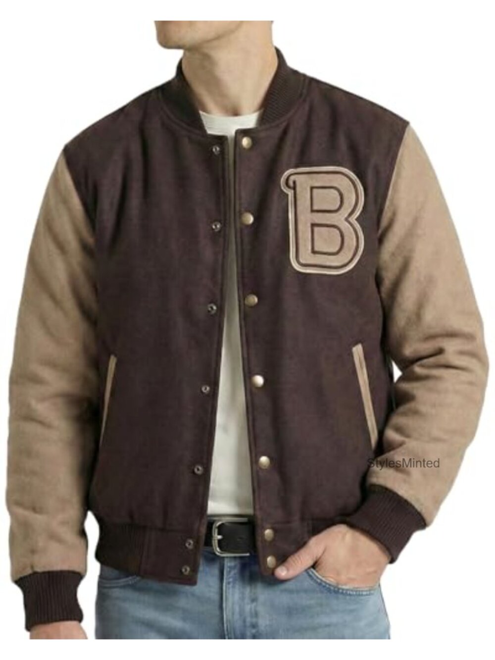 Varsity Letterman Wool Bomber Slim Fit Fashion Casual Warm College Jacket